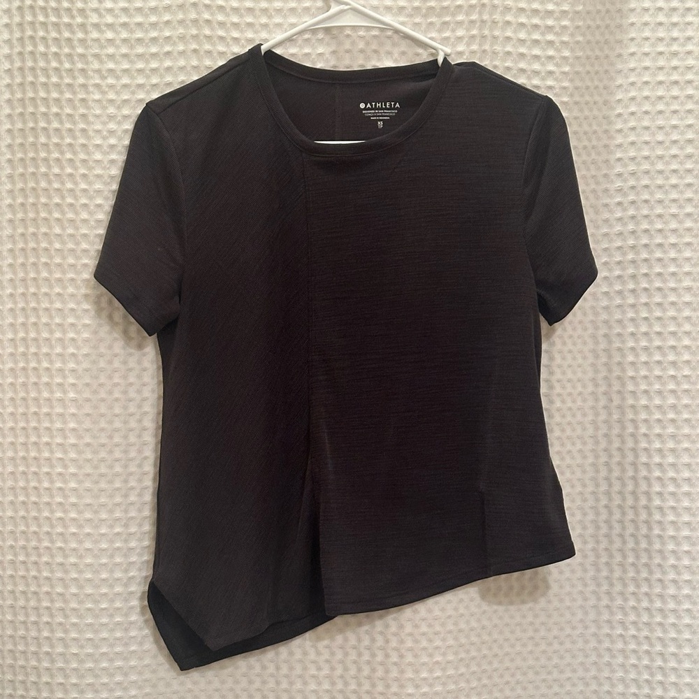 Athleta Women's Charcoal Short Sleeve Tee